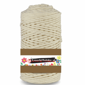 WAS Sznurek bawełniany z rdzeniem 100m 3mm KOŚĆ SŁONIOWA WAS