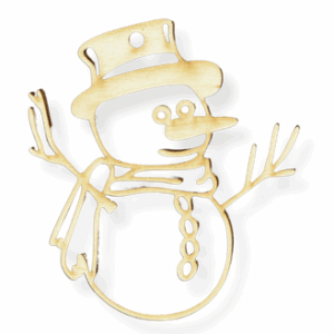 Drewniana zawieszka bałwan bałwanek na choinkę ozdoba decoupage ze sklejki