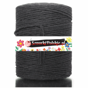 Sznurek bawełniany skręcany 150m 2mm CZARNY