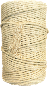 Sznurek bawełniany skręcany JASNY BEŻ 60m 2mm
