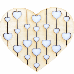 Drewniane serce serduszko zawieszka ze sklejki decoupage dekor 1szt