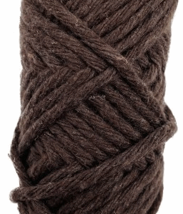 Sznurek bawełniany skręcany BRĄZOWY 20m 3mm