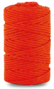 WAS sznurek bawełniany 100m 3mm POMARAŃCZOWY