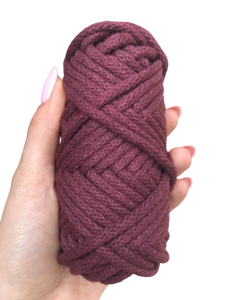 WAS Sznurek bawełniany z rdzeniem burgund 20m 5mm WAS