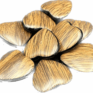 Koraliki korale serca serduszka serce brąz