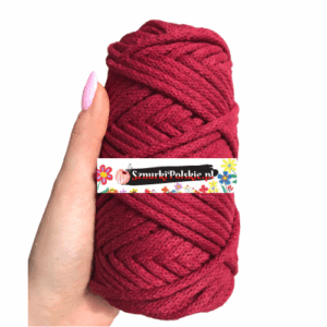 WAS Sznurek bawełniany z rdzeniem bordowy 50m 5mm WAS