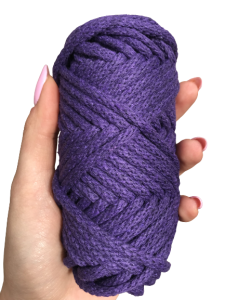 WAS Sznurek bawełniany z rdzeniem fioletowy 20m 5mm WAS