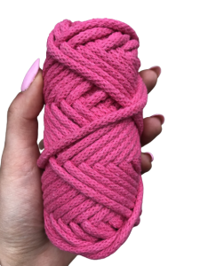 WAS Sznurek bawełniany z rdzeniem fuksja 20m 5mm WAS