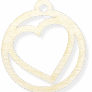 Drewniana zawieszka bombka serce serduszko decoupage ze sklejki dekor 1szt