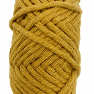 Sznurek bawełniany skręcany MUSZTARDOWY 20m 3mm