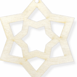 Drewniana zawieszka gwiazda gwiazdka na choinkę dekor decoupage sklejka 1szt