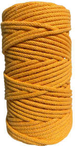 WAS Sznurek bawełniany z rdzeniem 100m 5mm - złocisty WAS