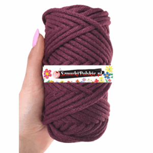 WAS Sznurek bawełniany z rdzeniem burgund 50m 5mm WAS