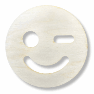 Drewniana emotka uśmiech dekor podkładka podstawka pod kubek emotikon koło 1szt