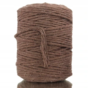 Sznurek bawełniany skręcany BRĄZOWY 100m 3mm