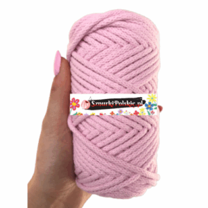 WAS Sznurek bawełniany z rdzeniem różowy 50m 5mm WAS