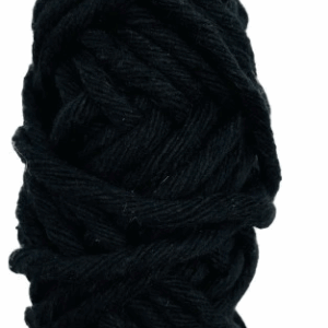 Sznurek bawełniany skręcany CZARNY 10m 5mm