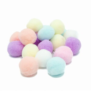Pompony akrylowe pluszowe kuleczki pastelowe mix