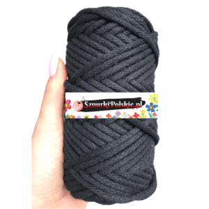 WAS Sznurek bawełniany z rdzeniem czarny 50m 5mm WAS