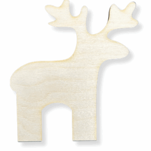 Drewniany renifer reniferek dekoracja ze sklejki decoupage dekor