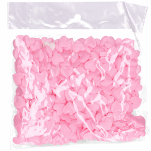 Serduszka atłasowe konfetti róż 500szt.