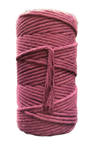 Sznurek bawełniany skręcany ŚLIWKOWY 60m 2mm