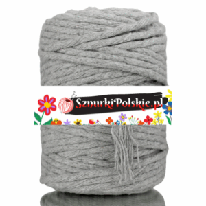 Sznurek bawełniany skręcany SZARY 10m 5mm