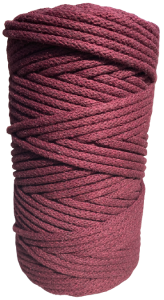 WAS Sznurek bawełniany z rdzeniem 100m 5mm - burgund WAS