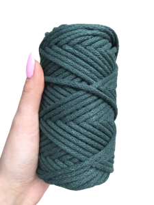 WAS Sznurek bawełniany z rdzeniem butelkowa zieleń 50m 5mm WAS