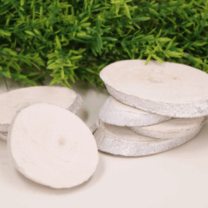 Drewienka ozdobne plastry drewna białe 10-12cm 20szt.