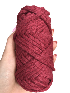 WAS Sznurek bawełniany z rdzeniem bordowy 20m 5mm WAS