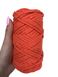 WAS Sznurek bawełniany z rdzeniem pomarańczowy 50m 5mm WAS