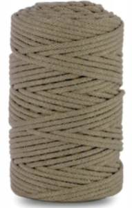 WAS Sznurek bawełniany z rdzeniem 100m 3mm CIEMNY BEŻOWY WAS