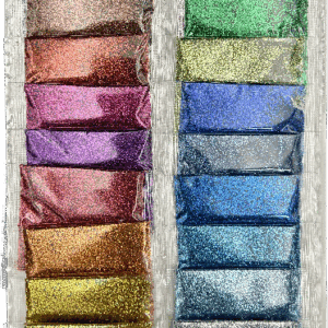 Brokat metalizowany pyłek 20kolorów sypki kolorowy