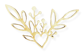 Scrapki drewniane listki liście serce serduszko ażurowe dekor ozdobne 1szt