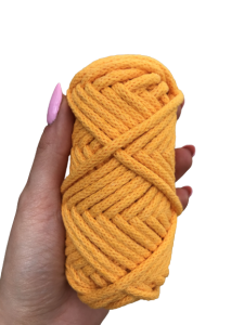 WAS Sznurek bawełniany z rdzeniem ciemny żółty 20m 5mm WAS