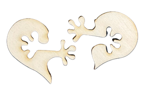 Scrapki drewniane serce serca łapki dłoń 1szt