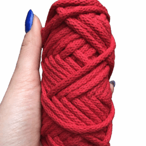 WAS Sznurek bawełniany z rdzeniem czerwony 20m 5mm WAS