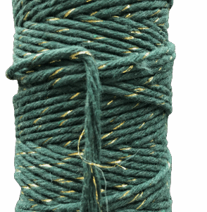 Sznurek bawełniany skręcany ZŁOTA NITKA ZIELONY 60m 2mm