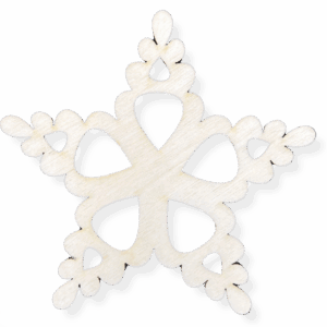 Drewniana zawieszka gwiazda gwiazdka decoupage dekor ze sklejki ozdoba 1szt