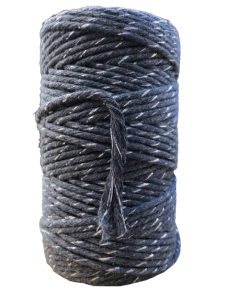 Sznurek bawełniany skręcany SREBRNA NITKA GRAFITOWY 60m 2mm