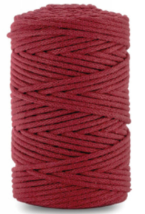 WAS Sznurek bawełniany z rdzeniem 100m 3mm BORDOWY WAS