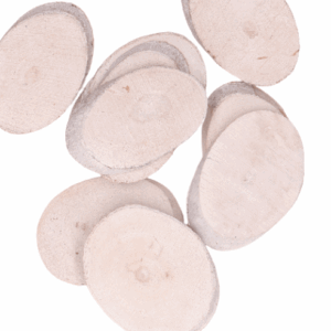 Drewienka ozdobne plastry drewna białe 10-12cm 20szt.