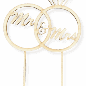 Drewniany topper ślubny mr mrs wesele ślub decoupage dekor ze sklejki 1szt