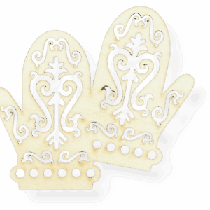 Drewniana zawieszka rękawiczki rękawiczka na choinkę dekor ze sklejki 1szt