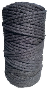 WAS Sznurek bawełniany z rdzeniem 100m 5mm - czarny WAS