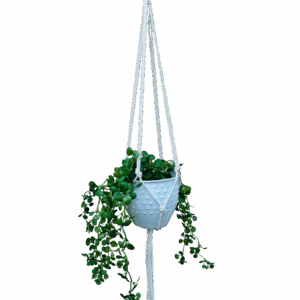 Kwietnik wiszący makrama ze sznurka boho na kwiaty