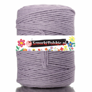 Sznurek bawełniany skręcany 150m 2mm FIOLETOWY