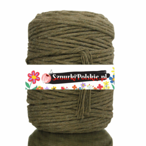 Sznurek bawełniany skręcany KHAKI 20m 3mm