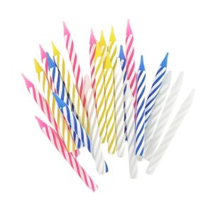 Świeczki na tort TRADYCYJNE KRĘCONE 6 cm - kpl 24 szt